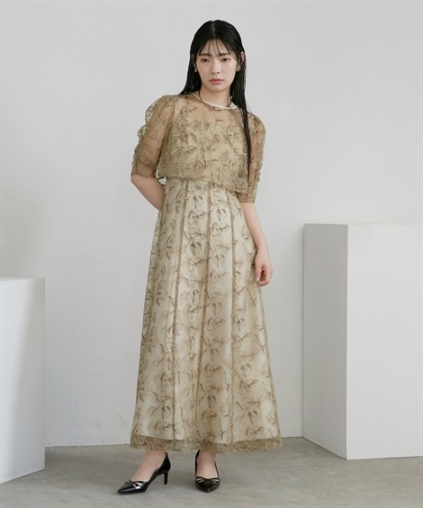 ドレス 結婚式・お呼ばれ・パーティー・オケージョンドレス 刺繍ボレロ+ロング丈ワンピースドレス 大きいサイズ有 Callarus ドレス 結婚式・お呼ばれ・パーティー・オケージョンドレス 刺繍ボレロ+ロング丈ワンピースドレス 大きいサイズ有 Callarus