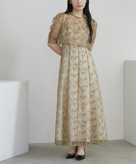 ドレス 結婚式・お呼ばれ・パーティー・オケージョンドレス 刺繍ボレロ+ロング丈ワンピースドレス 大きいサイズ有 Callarus ドレス 結婚式・お呼ばれ・パーティー・オケージョンドレス 刺繍ボレロ+ロング丈ワンピースドレス 大きいサイズ有 Callarus