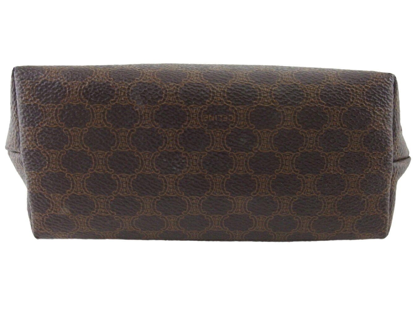 ポーチ 化粧ポーチ マカダム レディース メンズ ブラウン ベージュ 中古