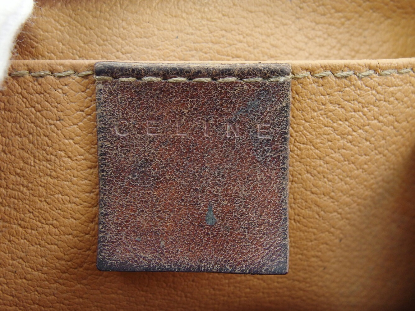 ポーチ 化粧ポーチ マカダム レディース メンズ ブラウン ベージュ 中古