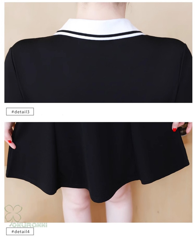 ゴルフウェア レディース ゴルフ ドレス ワンピース 丈長め ゴルフ スカート 半袖ワンピース 春 夏 新作 立体裁断2505gfop07