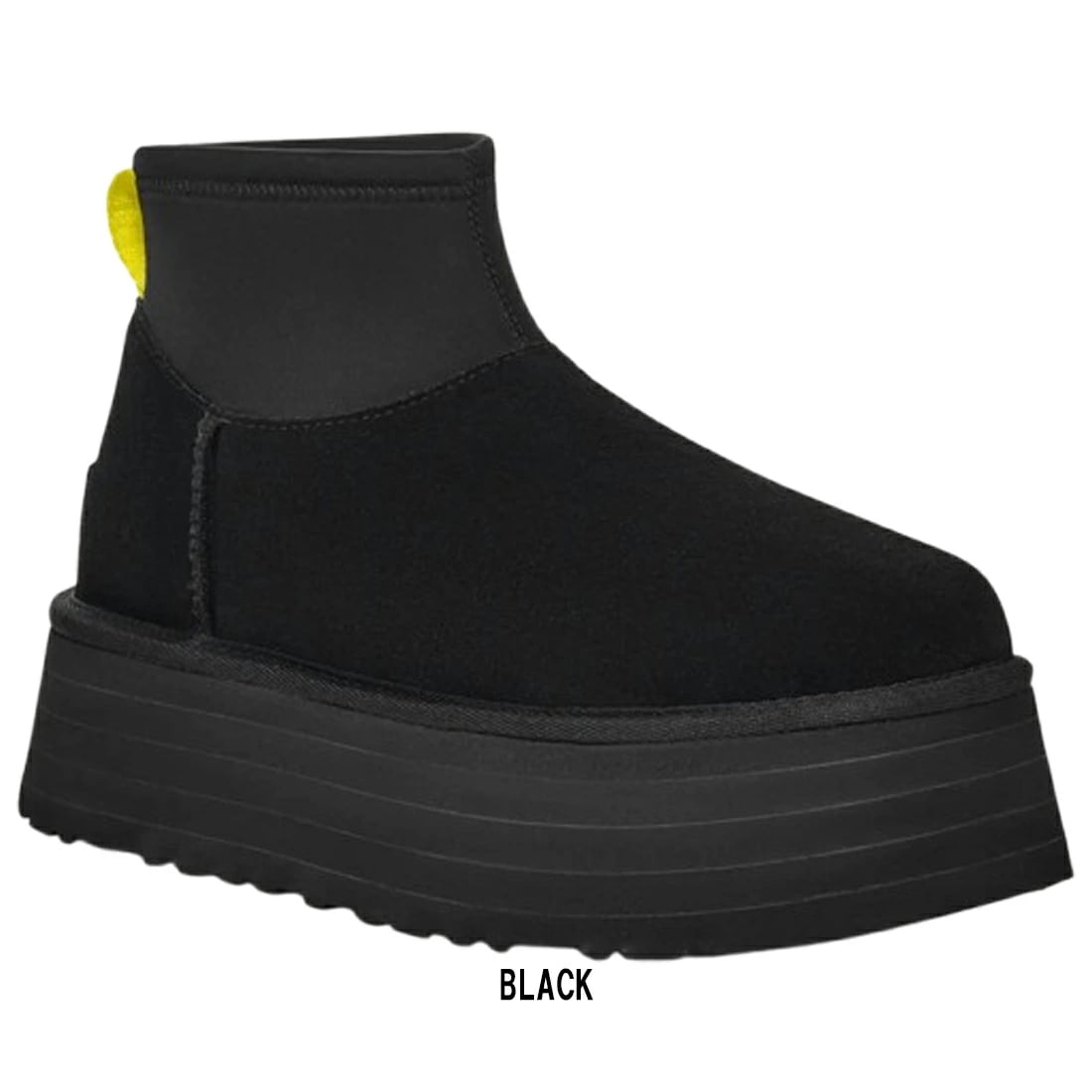 UGG 黒 スエード ムートンブーツ　ウェッジソール　ウォータープルーフ UGG 黒 スエード ムートンブーツウェッジソールウォータープルーフ