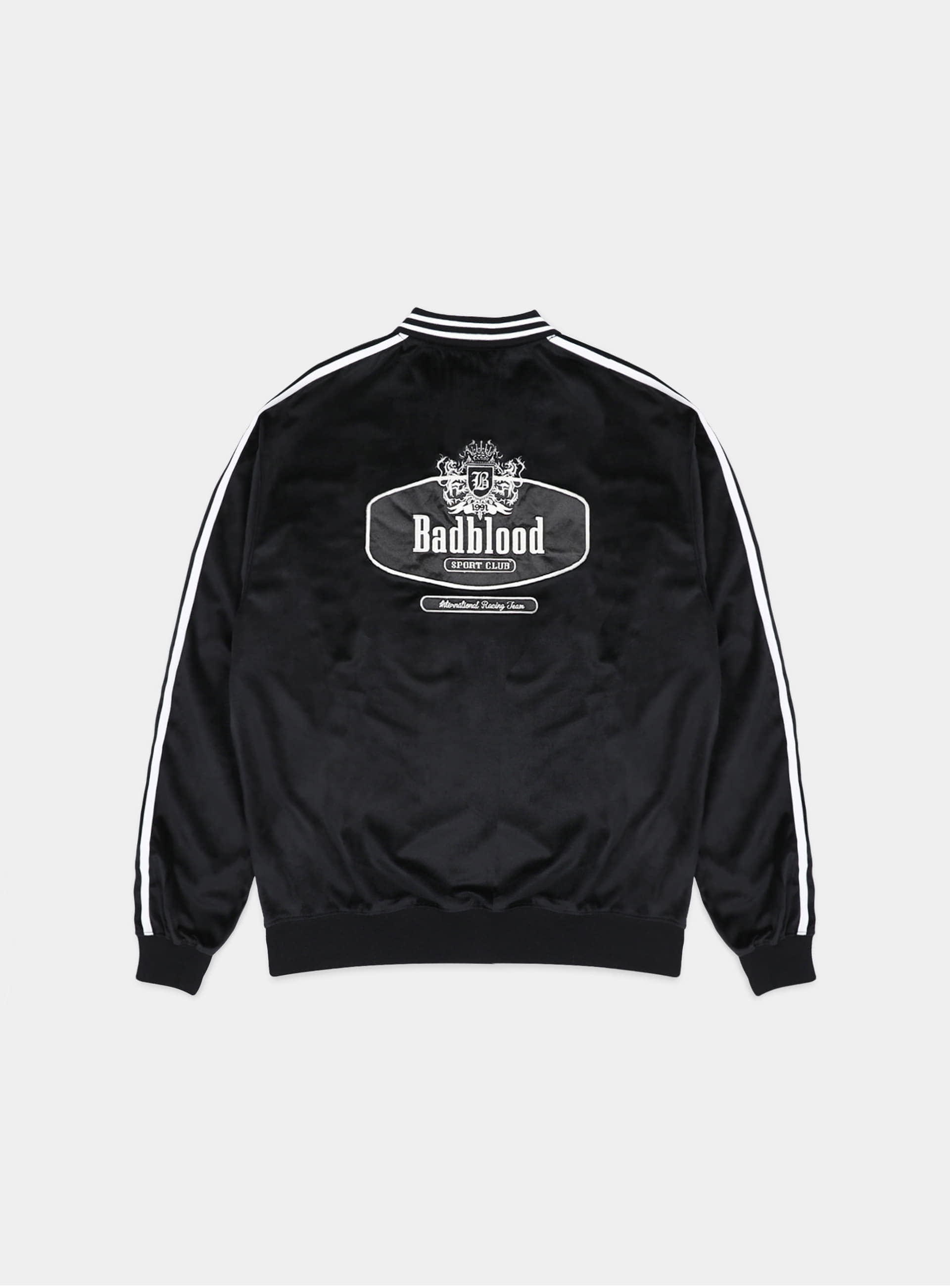【BADBLOOD】 SPORTS CLUB VELVET SWEATSHIRT : BLACK 【BADBLOOD】 SPORTS CLUB VELVET SWEATSHIRT : BLACK