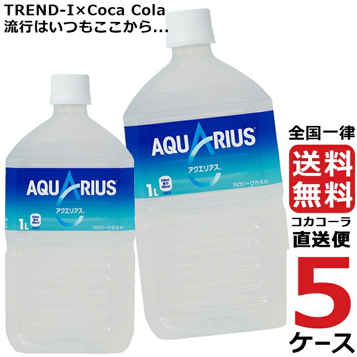 アクエリアス 1.0L PET ペットボトル 5ケース 12本 合計 60本