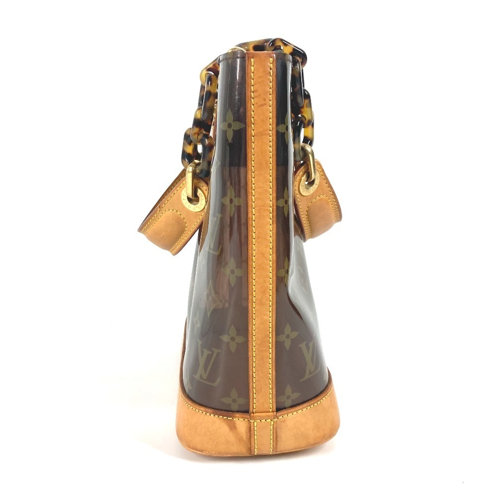 ショルダーバッグ M92502 カバ アンブル PM モノグラムビニール トートバッグ クリアバッグ チェーン 肩掛け ビーチバッグ ビニール ブラウン