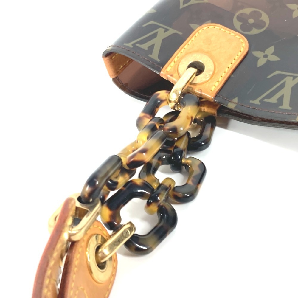 ショルダーバッグ M92502 カバ アンブル PM モノグラムビニール トートバッグ クリアバッグ チェーン 肩掛け ビーチバッグ ビニール ブラウン