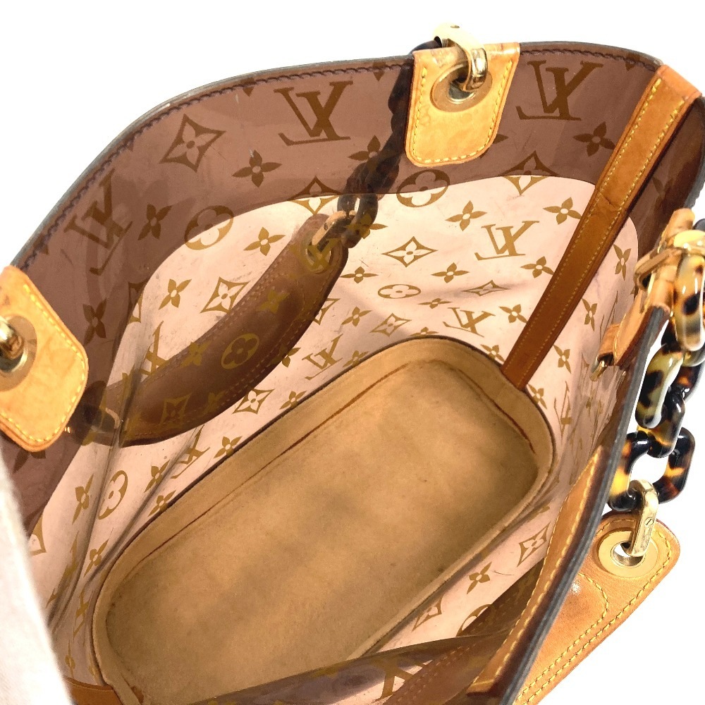 ショルダーバッグ M92502 カバ アンブル PM モノグラムビニール トートバッグ クリアバッグ チェーン 肩掛け ビーチバッグ ビニール ブラウン