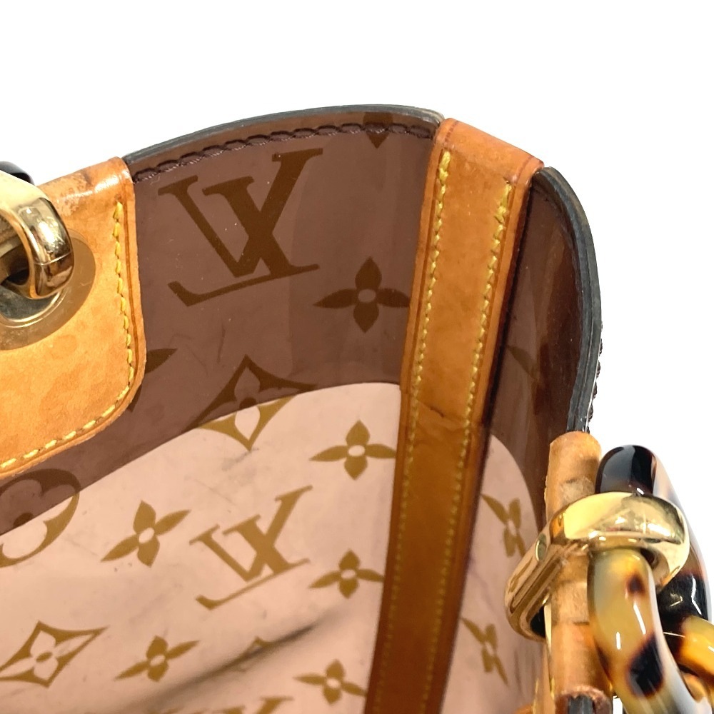 ショルダーバッグ M92502 カバ アンブル PM モノグラムビニール トートバッグ クリアバッグ チェーン 肩掛け ビーチバッグ ビニール ブラウン