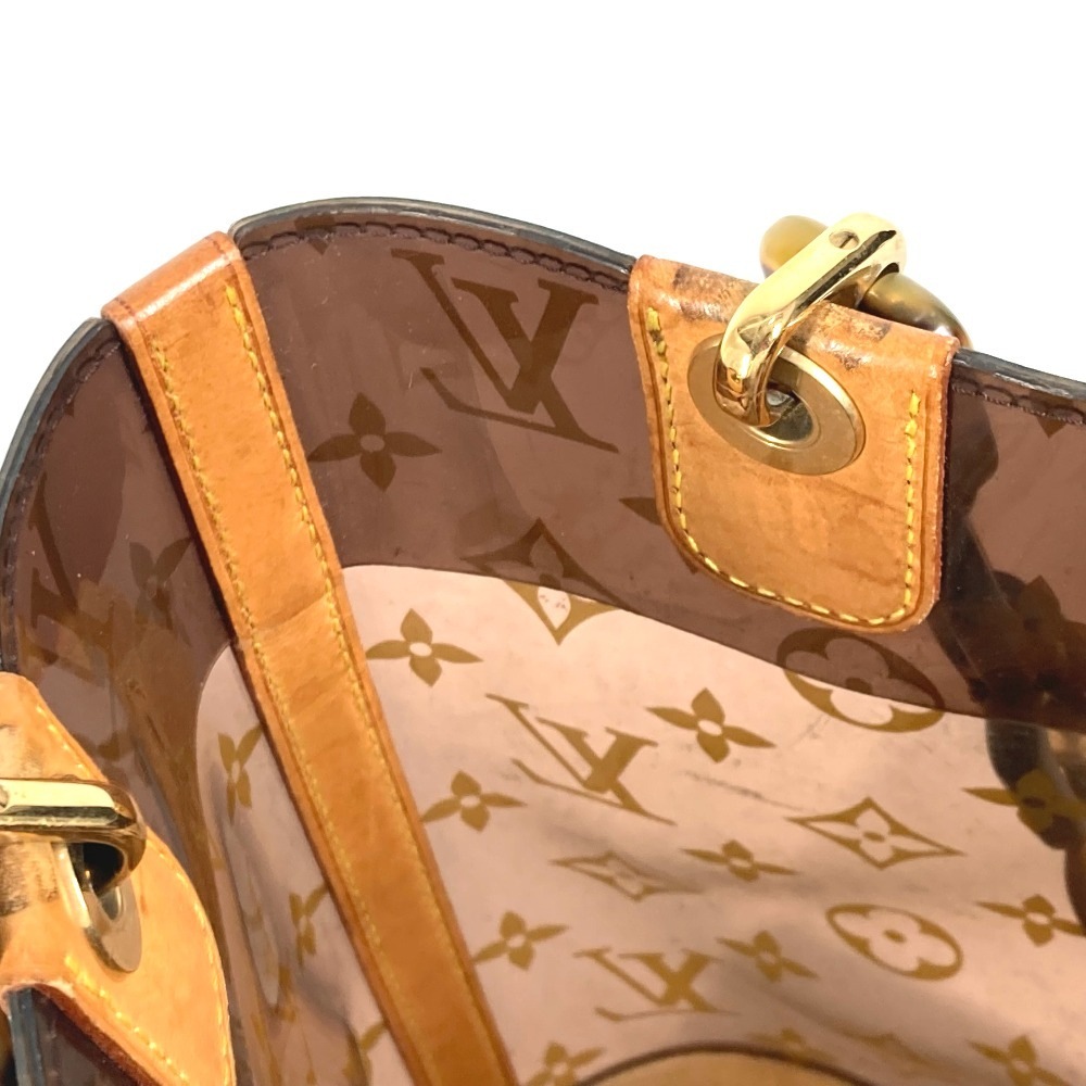 ショルダーバッグ M92502 カバ アンブル PM モノグラムビニール トートバッグ クリアバッグ チェーン 肩掛け ビーチバッグ ビニール ブラウン