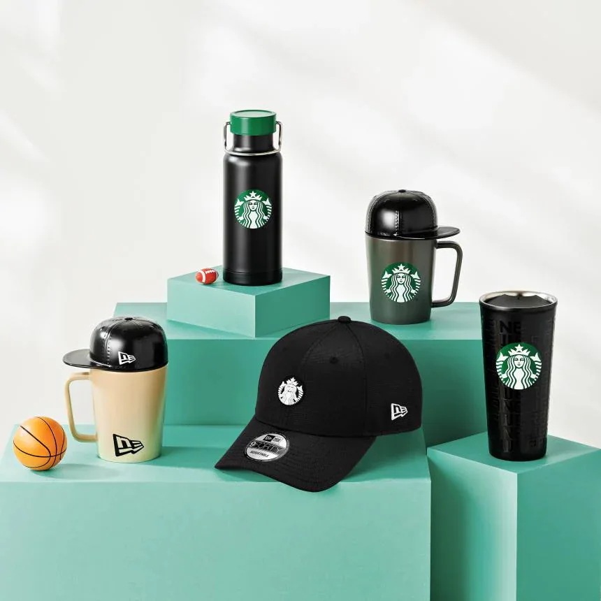 ニューエラ ベージュ / グレー キャップマグ 355ml セット 韓国スターバ グッズ マグカップ ニューエラ ベージュ / グレー キャップマグ 355ml セット 韓国スターバ グッズ マグカップ