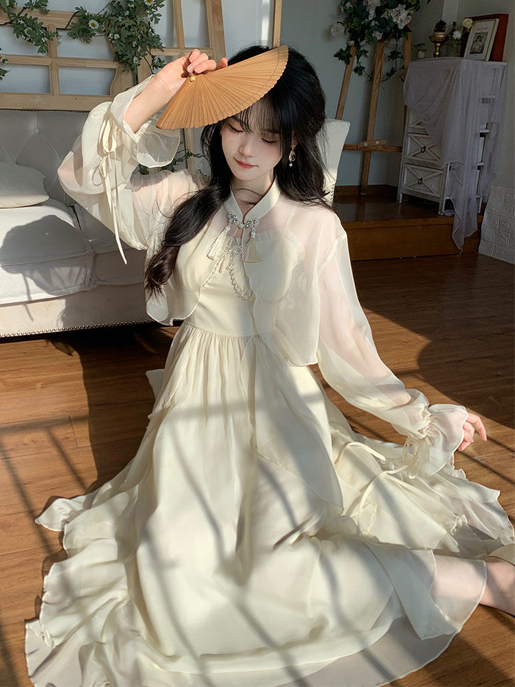 新作 エレガント ロリータ ティーブレイクドレス 春夏 中国風 ワンピース 二点セット コスプレ 新作 エレガント ロリータ ティーブレイクドレス 春夏 中国風 ワンピース 二点セット コスプレ