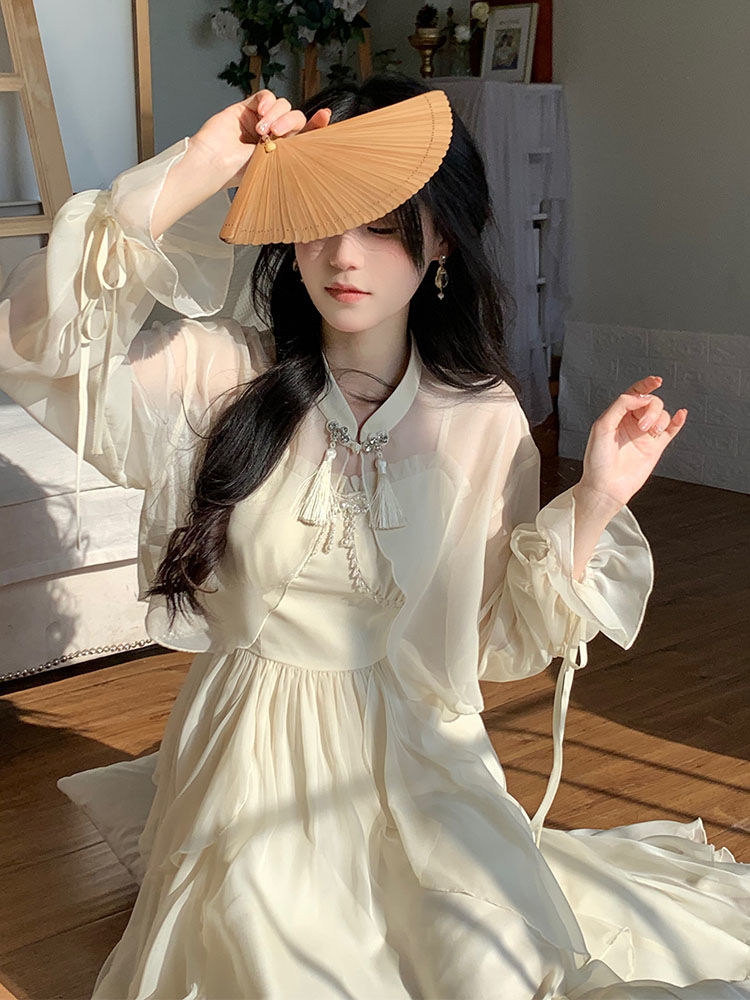 新作 エレガント ロリータ ティーブレイクドレス 春夏 中国風 ワンピース 二点セット コスプレ 新作 エレガント ロリータ ティーブレイクドレス 春夏 中国風 ワンピース 二点セット コスプレ