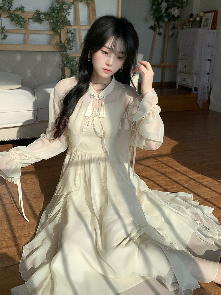 新作 エレガント ロリータ ティーブレイクドレス 春夏 中国風 ワンピース 二点セット コスプレ 新作 エレガント ロリータ ティーブレイクドレス 春夏 中国風 ワンピース 二点セット コスプレ