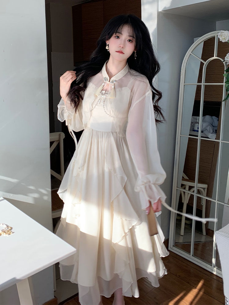 新作 エレガント ロリータ ティーブレイクドレス 春夏 中国風 ワンピース 二点セット コスプレ 新作 エレガント ロリータ ティーブレイクドレス 春夏 中国風 ワンピース 二点セット コスプレ