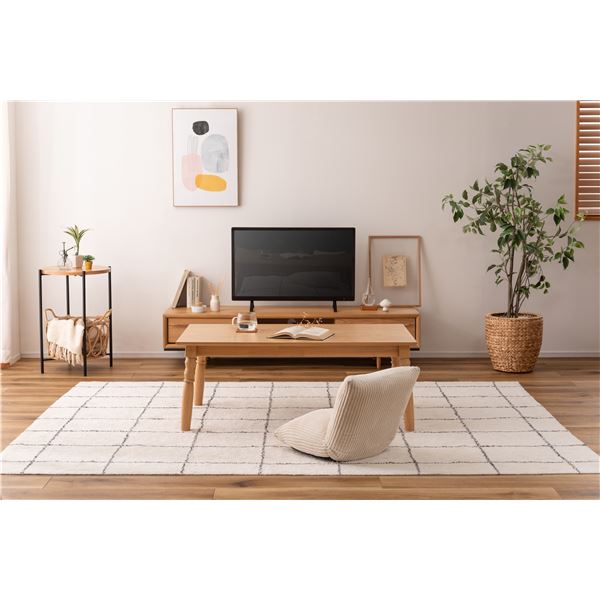 2WAY こたつ テーブル 約 幅105×奥行60×高さ40cm/70cm ナチュラル ロータイプ ハイタイプ こたつ布団別売