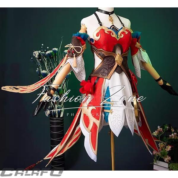 崩壊：スターレイル 風 桂乃芬 ケイナイフン Guinaifen コスプレ衣装 ウィッグ 靴 コスチューム 演出服 アニメ ゲーム ハロウィン cosplay 変装 崩壊スターレイル桂乃芬(ケイナイフン）の作り込み要素が凄