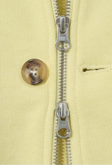 SATUR】 (W) TEO COTTON ALL DAY HOOD ZIP-UP : VINTAGE YELLOW