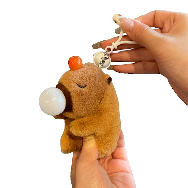 Qoo10] カピバラキーホルダーぬいぐるみミニカピバ
