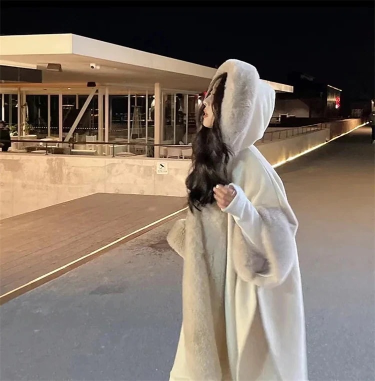 激安セール ポンチョ コート カジュアル 暖かい 生放送 厚手 タートルネック フード付き ゆったりする 快適である ニットストール マントメガ割