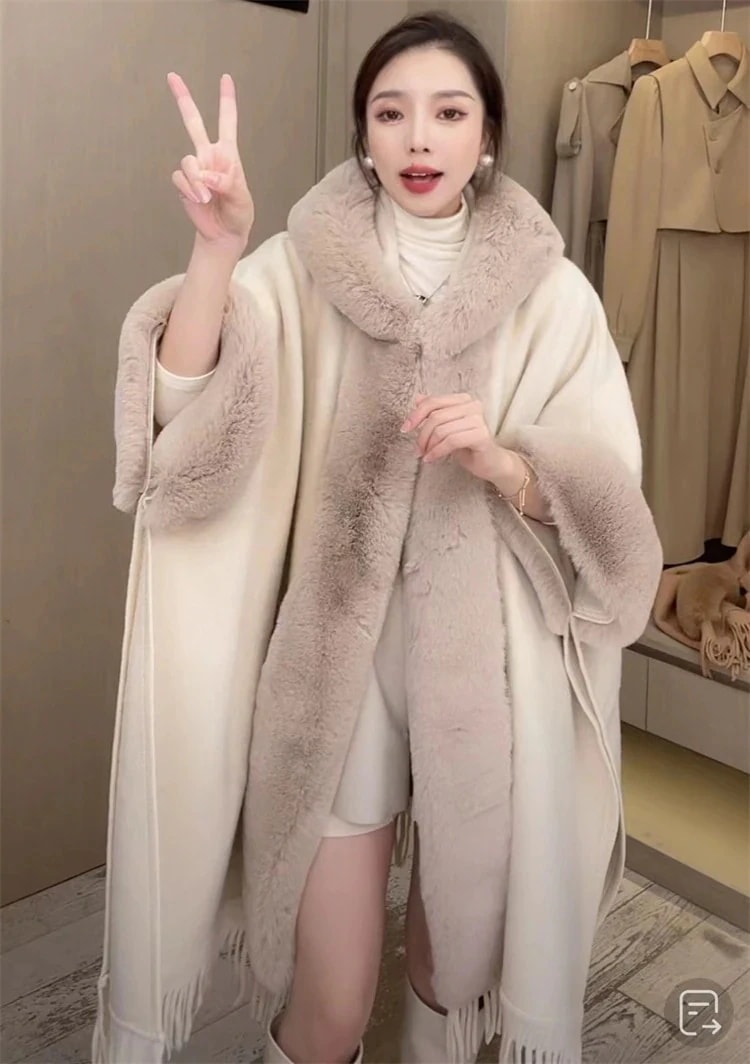 激安セール ポンチョ コート カジュアル 暖かい 生放送 厚手 タートルネック フード付き ゆったりする 快適である ニットストール マントメガ割