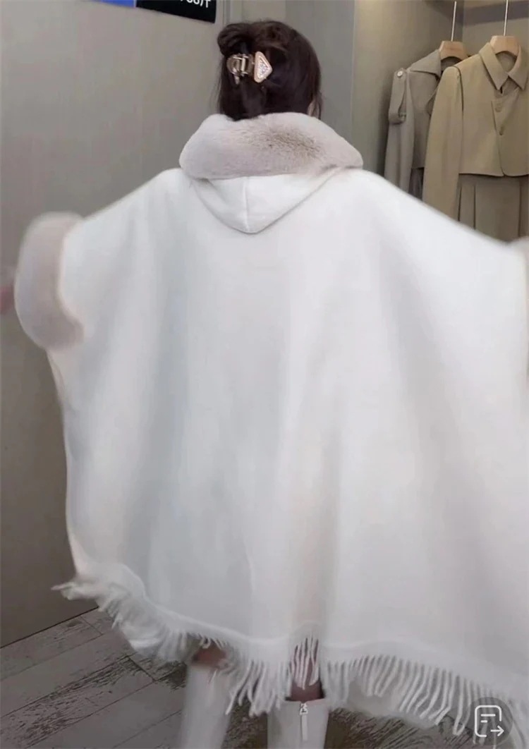 激安セール ポンチョ コート カジュアル 暖かい 生放送 厚手 タートルネック フード付き ゆったりする 快適である ニットストール マントメガ割