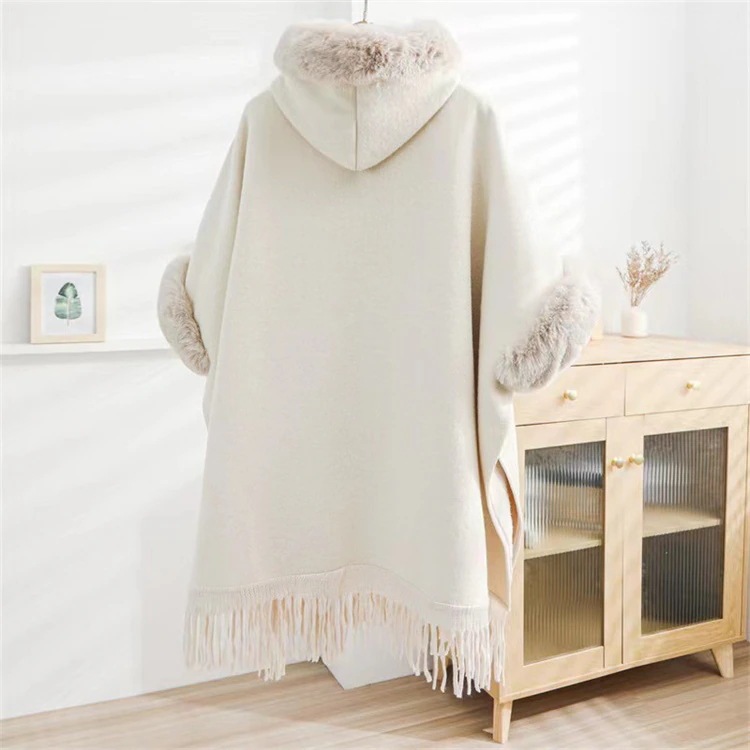 激安セール ポンチョ コート カジュアル 暖かい 生放送 厚手 タートルネック フード付き ゆったりする 快適である ニットストール マントメガ割