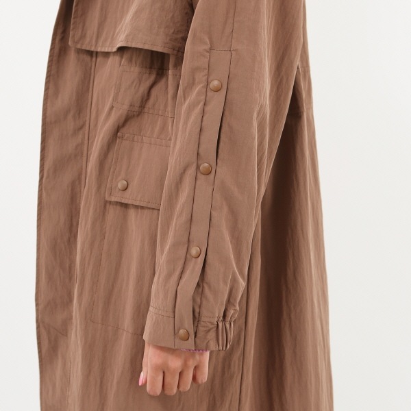(SF3JPF184) 前フラップ腰バンディングロングジャンパー... : レディース服 : 在庫あ