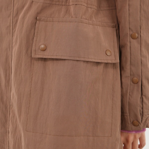 (SF3JPF184) 前フラップ腰バンディングロングジャンパー... : レディース服 : 在庫あ