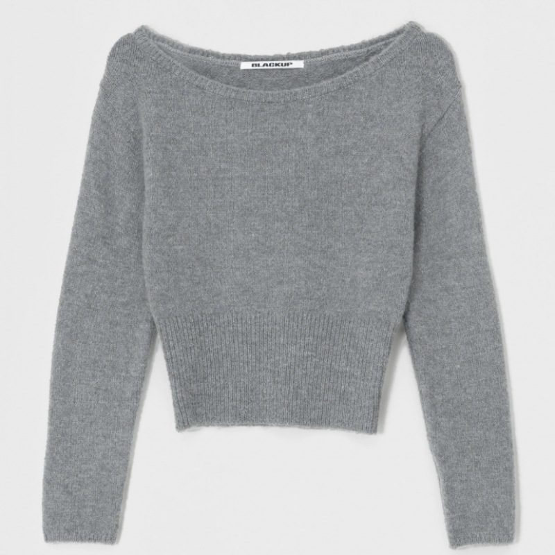 ブラックアップ [MADE] モンドリンアルパカオフショルダーニット