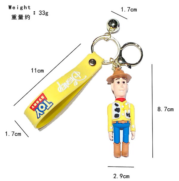 Qoo10] 新しい漫画トイストーリーキーホルダーバズ