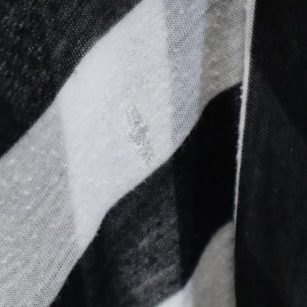 ワイズ 日本製 ストライプ 長袖 カットソー 白×黒 Ys カットオフ
