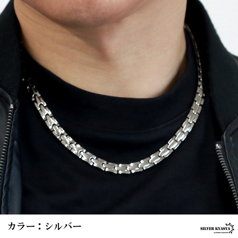 磁気ネックレス チタン 5カラー [n639]