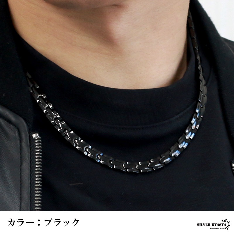 磁気ネックレス チタン 5カラー [n639]