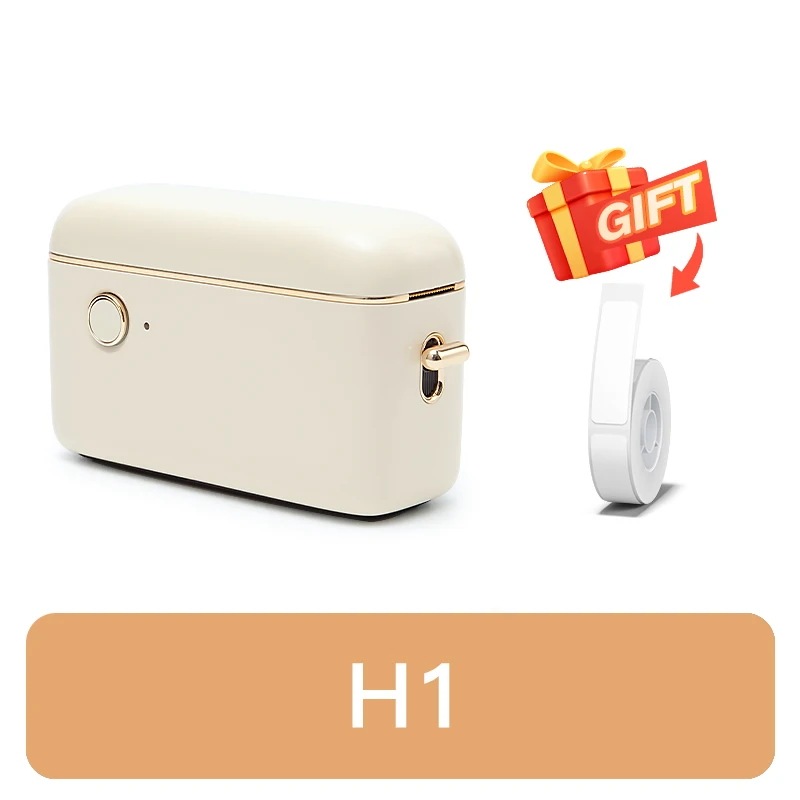 Niimbot-ミニサーマルプリンターh1s,粘着ラベルメーカー用の連続ラベル印刷機付き