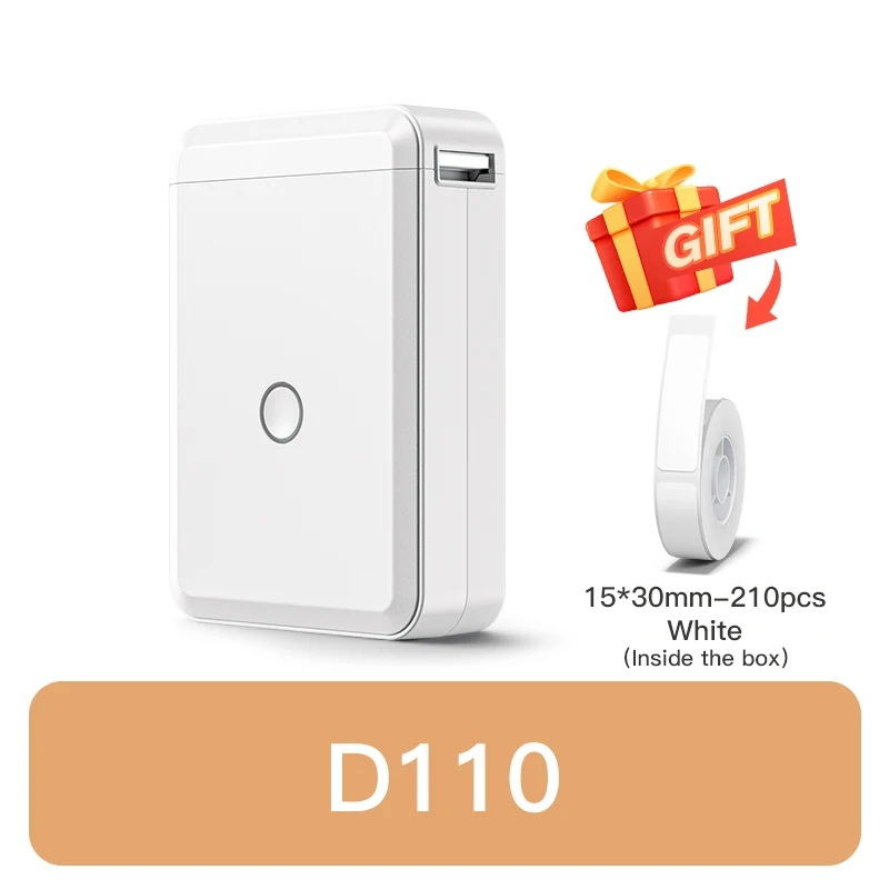 Niimbot-ミニサーマルプリンターh1s,粘着ラベルメーカー用の連続ラベル印刷機付き