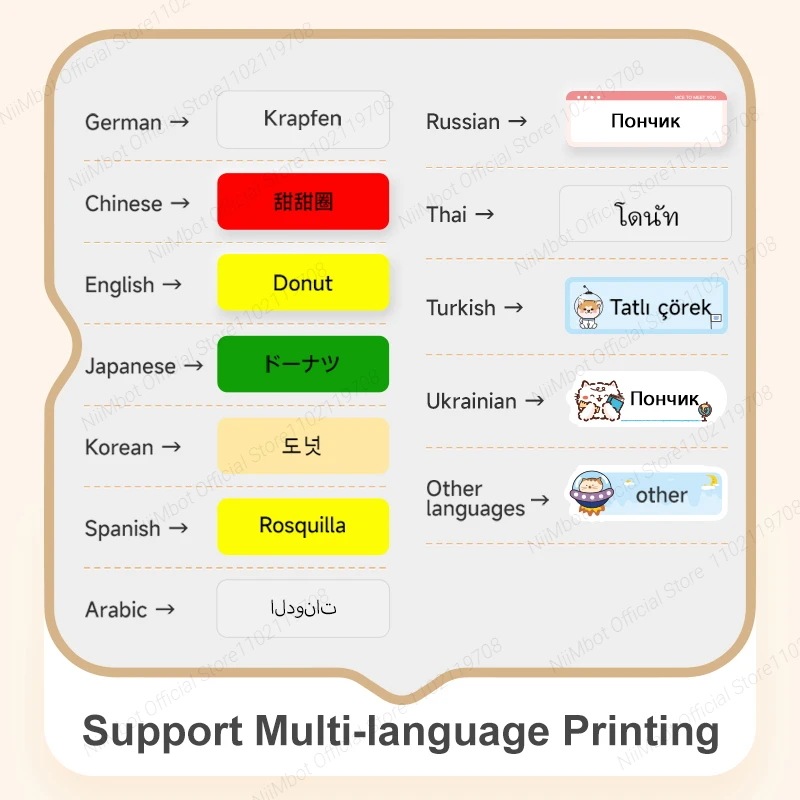 Niimbot-ミニサーマルプリンターh1s,粘着ラベルメーカー用の連続ラベル印刷機付き