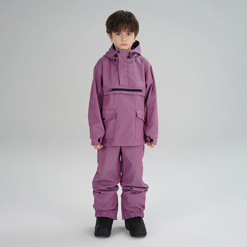 スノーボード ウェア キッズ 上下セット 光沢感 セットアップ スノボウェア スキーウェア 女の子 男の子 子供 ジャケット ロングパンツ 2023 耐水度10000mm