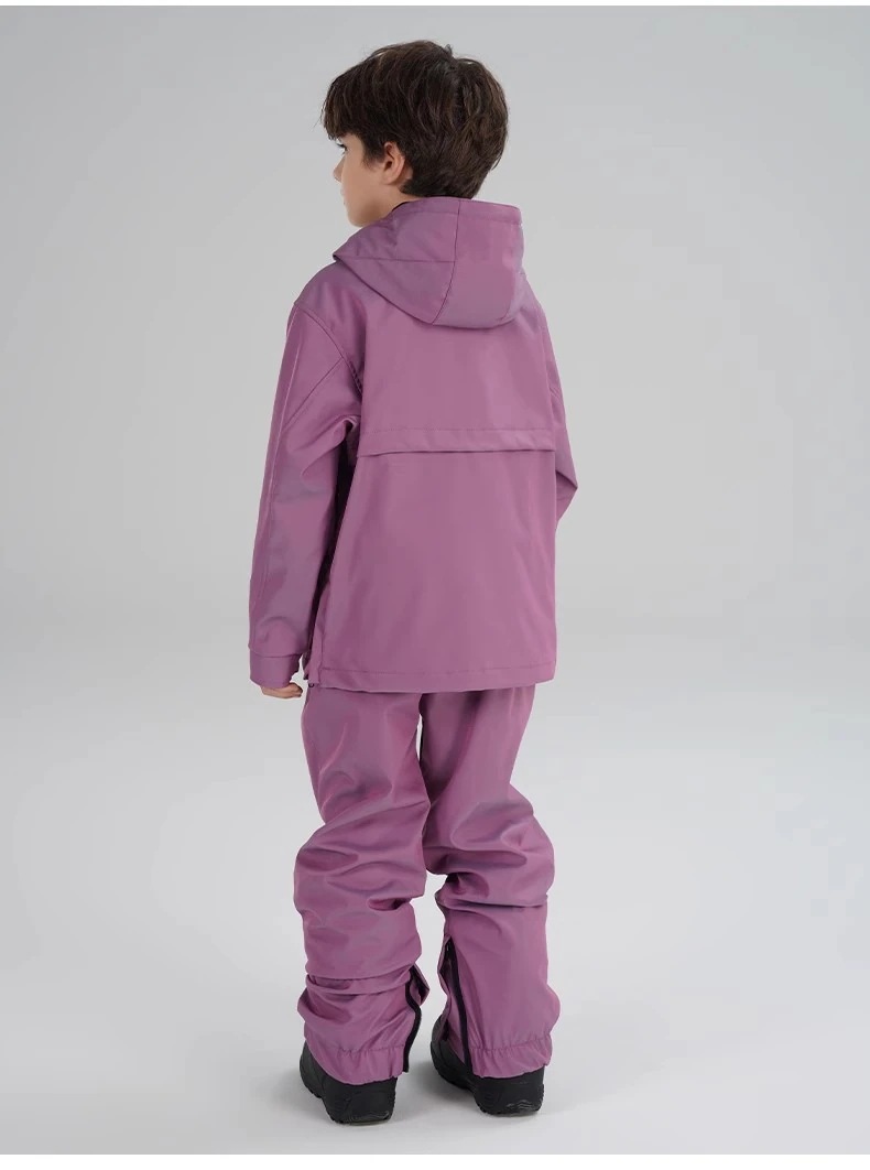 スノーボード ウェア キッズ 上下セット 光沢感 セットアップ スノボウェア スキーウェア 女の子 男の子 子供 ジャケット ロングパンツ 2023 耐水度10000mm