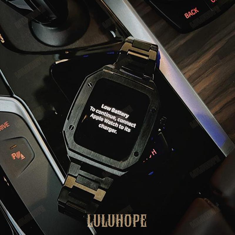 アップルウォッチ Apple Watch SE 8 7 バンド 44mm 男性 一体型 45mm バンド ステンレス 高級感 シリコンバンド セット ゴールド