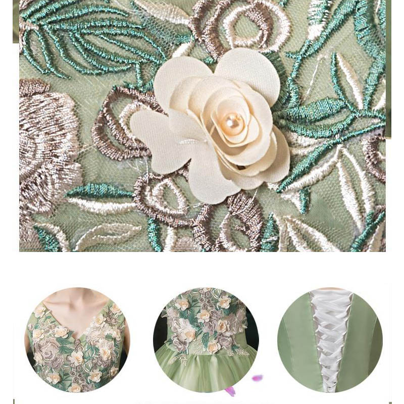 2025イブニングドレス グリーン 刺繡花柄 オシャレ 演奏会ドレス ロングドレス 緑 花柄 ノースリーブ Vネック パーティードレス 発表会ドレス ロング Aライン コンサート コンクール コンテス 2025イブニングドレス グリーン 刺繡花柄 オシャレ 演奏会ドレス ロングドレス 緑 花柄 ノースリーブ Vネック パーティードレス 発表会ドレス ロング Aライン コンサート コンクール コンテス