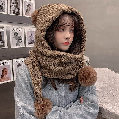 AFB Big Hooded Scarf ニット帽付きマフラー AFB Big Hooded Scarf ニット帽付きマフラー 工場 直営 店