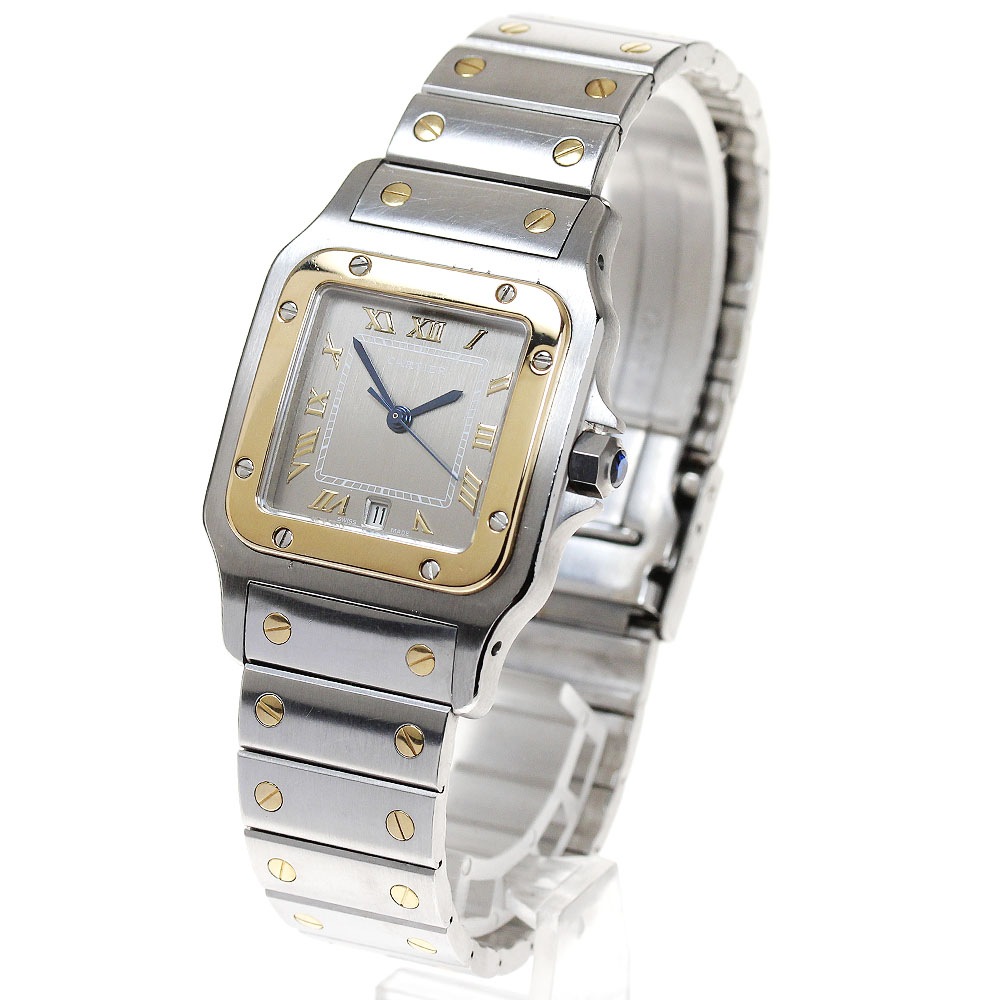 輝い カルティエ CARTIER W20030C4 サントスガルべ LM YGコンビ サントスドゥカルティエ