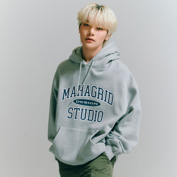 【Stray Kids アイエン着用】 正規品 COLLEGE LOGO HOODIE フードT オーバーフィット 長袖 レディース メンズ コットン  韓国ファッション 韓国ブランド