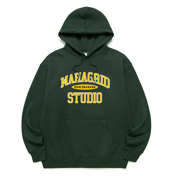 【Stray Kids アイエン着用】 正規品 COLLEGE LOGO HOODIE フードT オーバーフィット 長袖 レディース メンズ コットン  韓国ファッション 韓国ブランド