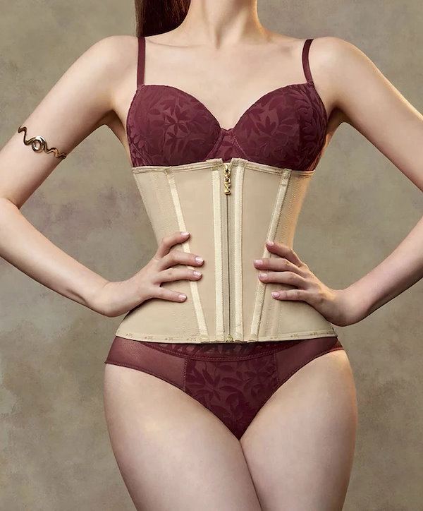 ベージュ コルセット E70 Lace Ladies 瞬間ウエスト 矯正コルセット ニッパー ウエスト