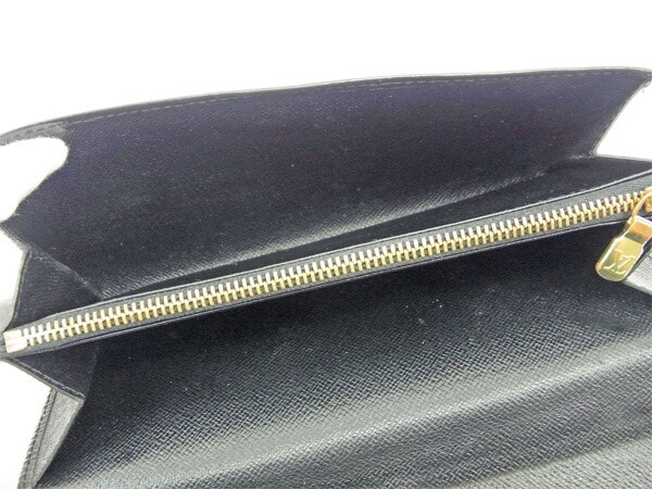 長財布 ファスナー 二つ折り エピ ポシェットポルトモネクレディ ノワール 中古