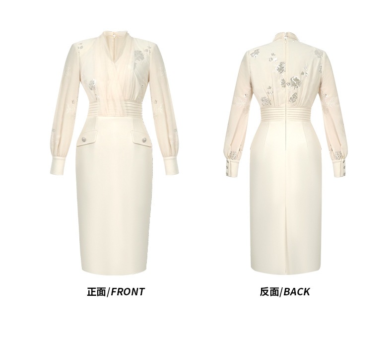 【JY.上品】 2025秋冬新品 Vネック ドッキング 長袖 フリル ドレス パーティー キャバ 大人 同窓会 披露宴 卒業式 結婚式 演奏会 ウェディング 二次会 メガ割 【JY.上品】 2025秋冬新品 Vネック ドッキング 長袖 フリル ドレス パーティー キャバ 大人 同窓会 披露宴 卒業式 結婚式 演奏会 ウェディング 二次会 メガ割