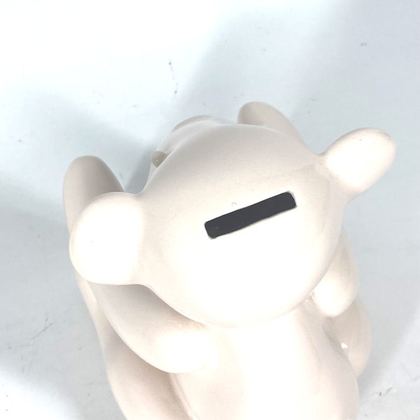 GUCCI 黒色テディベア/陶器×レザー 貯金箱 インテリア小物