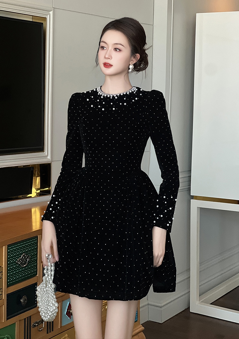 【JY.上品】 秋 ショート キラキラ ドレス パーティー キャバ 大人 同窓会 披露宴 卒業式 結婚式 演奏会 ウェディング 二次会 メガ割