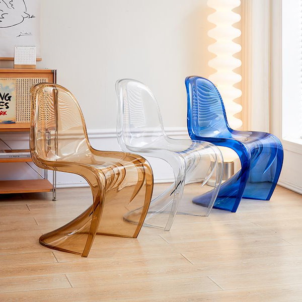 Qoo10] ダイニングチェア 透明チェア デザイナー